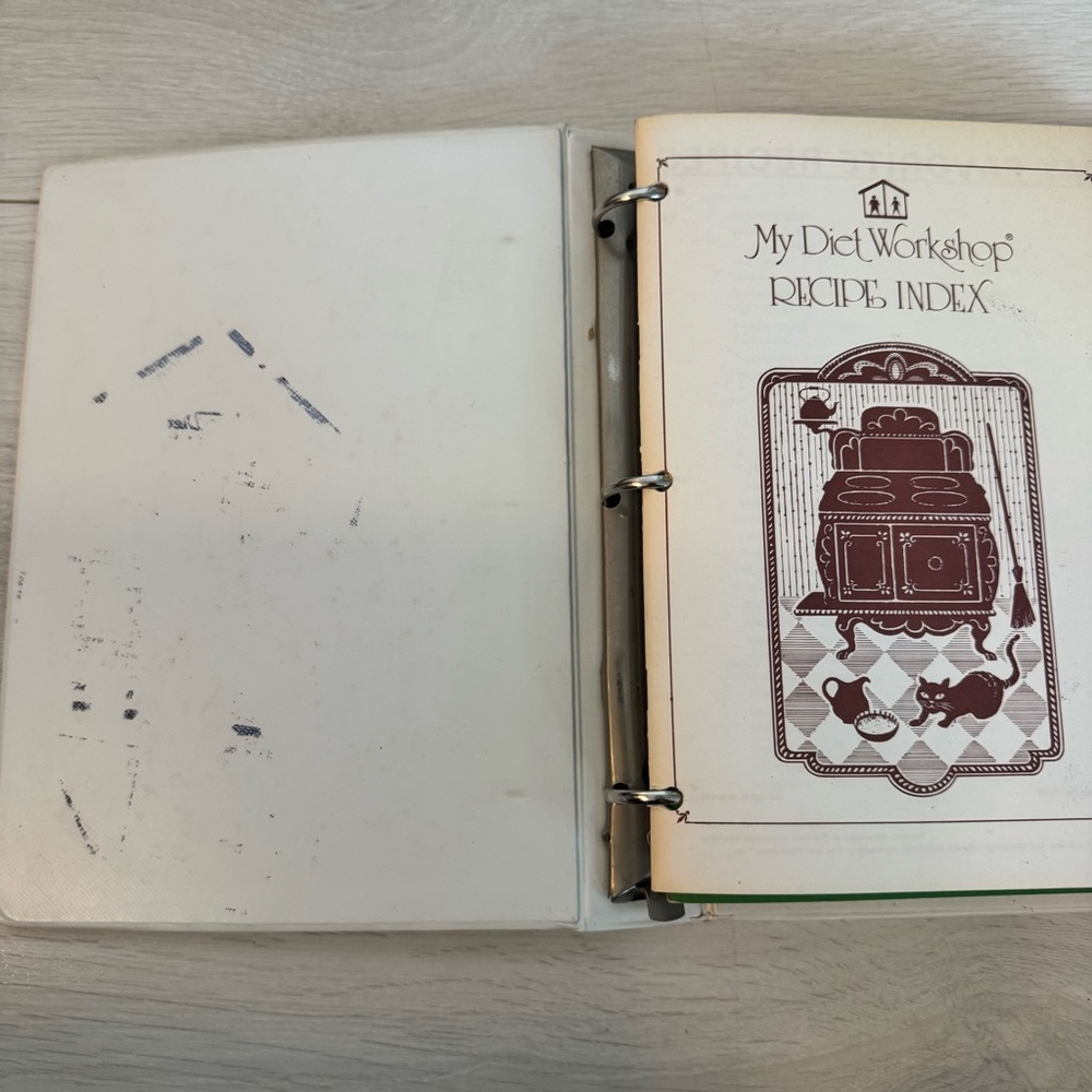 Vintage My Diet Workshop Recipe File Cookbook Binder 1979 - Picture 3 of 11
